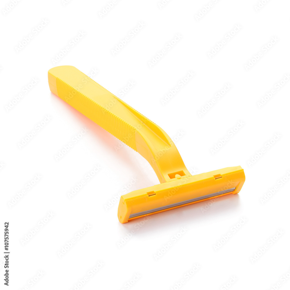Disposable shaving razor isolated on white Disposable shaving razor isolated on white