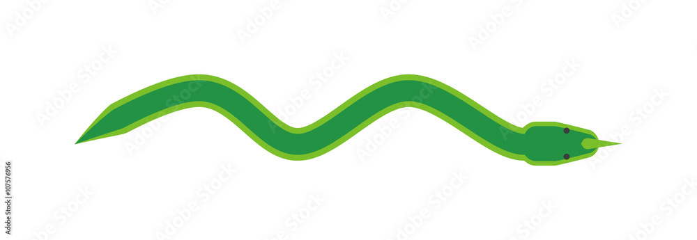 Naklejka premium Snake character wildlife nature toxic reptile cartoon vector