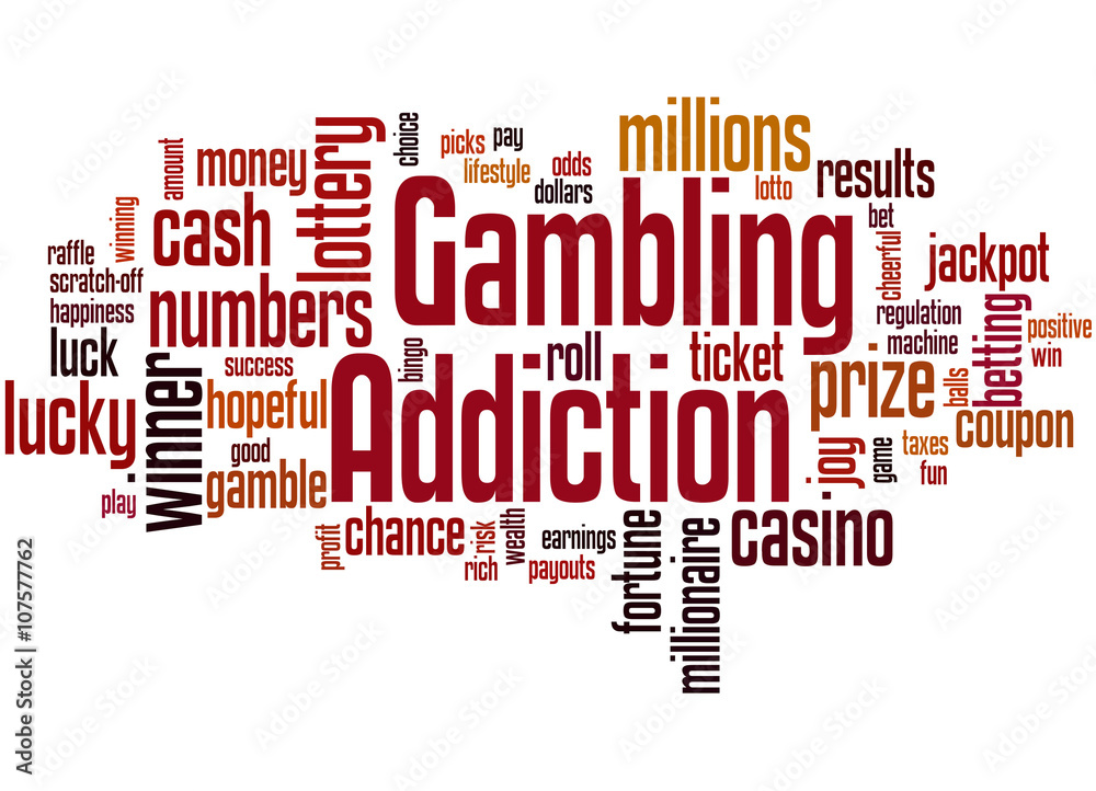 Gambling Addiction, word cloud concept Gambling Addiction, word cloud concept
