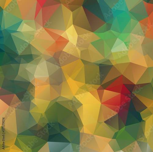 Green and yellow Polygonal Mosaic Background