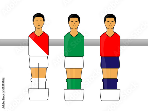 Table Football Figures with French League Uniforms 2