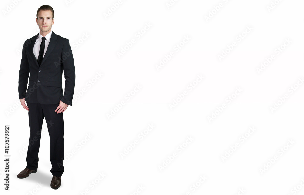 handsome man isolated wearing a black suit handsome man isolated wearing a black suit