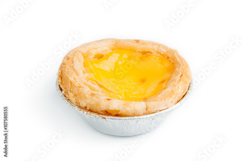 Egg Tart on white isolated