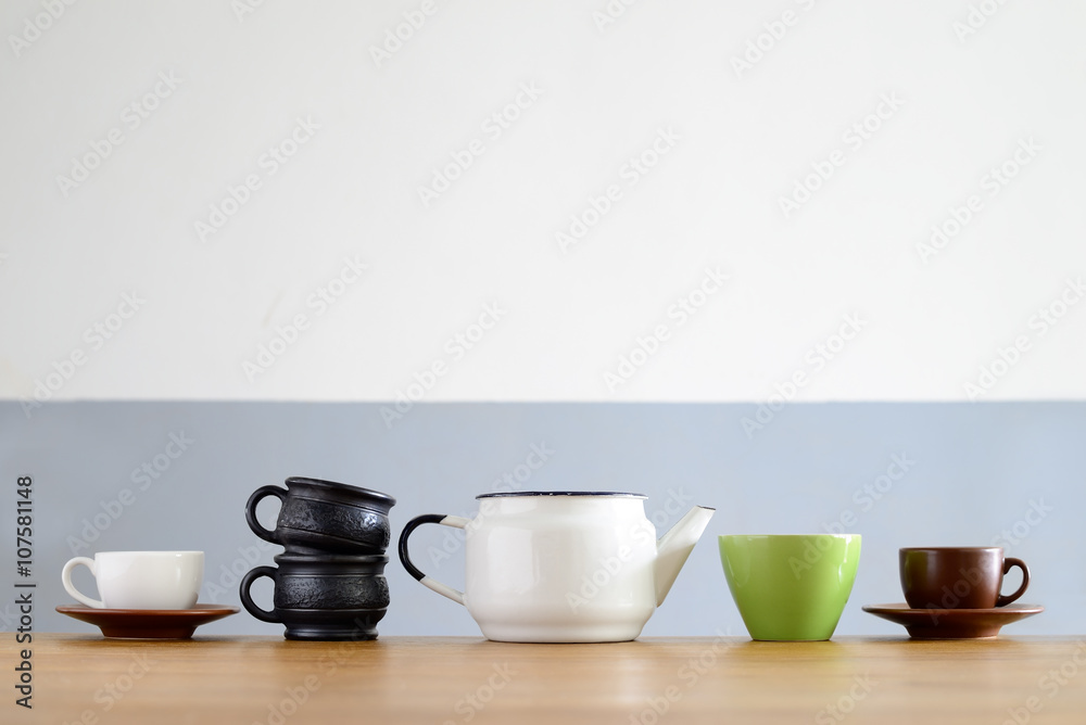 Coffee dishware concept