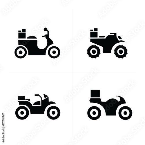 motorcycle and Transport Icons photo