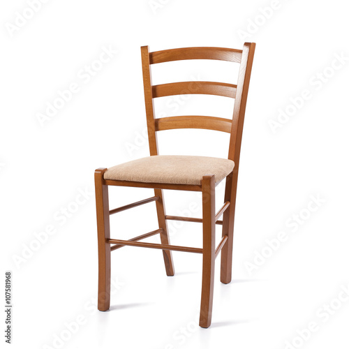 Wooden chair  isolated on white background