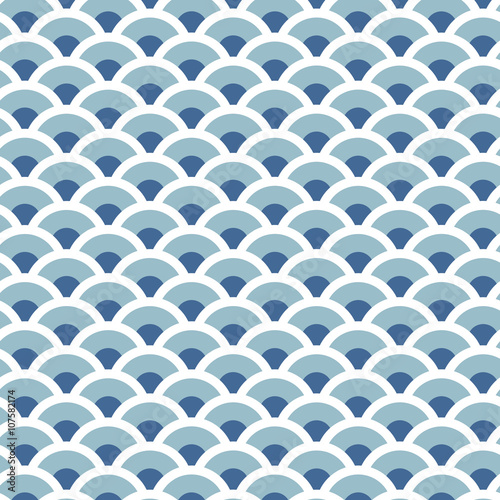 Digital Paper for Scrapbook Blue River Wave Pattern seamless
