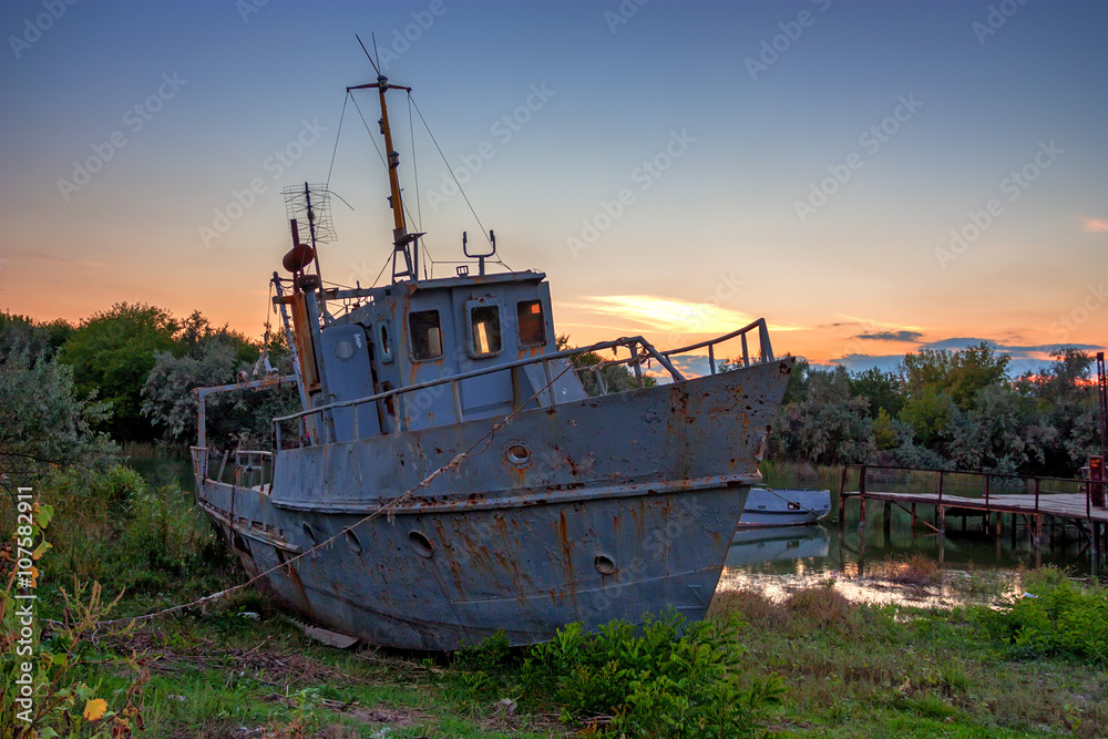 Old abandoned vessel Old abandoned vessel