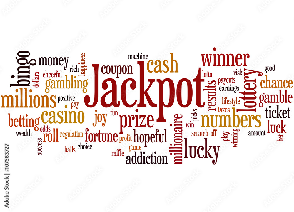 Fototapeta premium Jackpot, word cloud concept 8