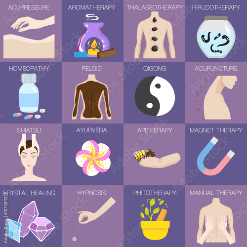 Set of vector illustrations of different kinds of alternative me