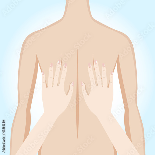 Illustration of a massage. Manual therapy.
