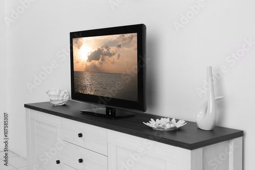 TV set in the interior of l...