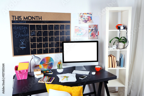 Comfortable workplace with ...