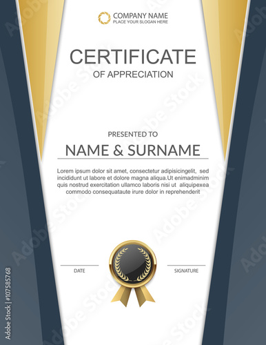 Vector certificate template.