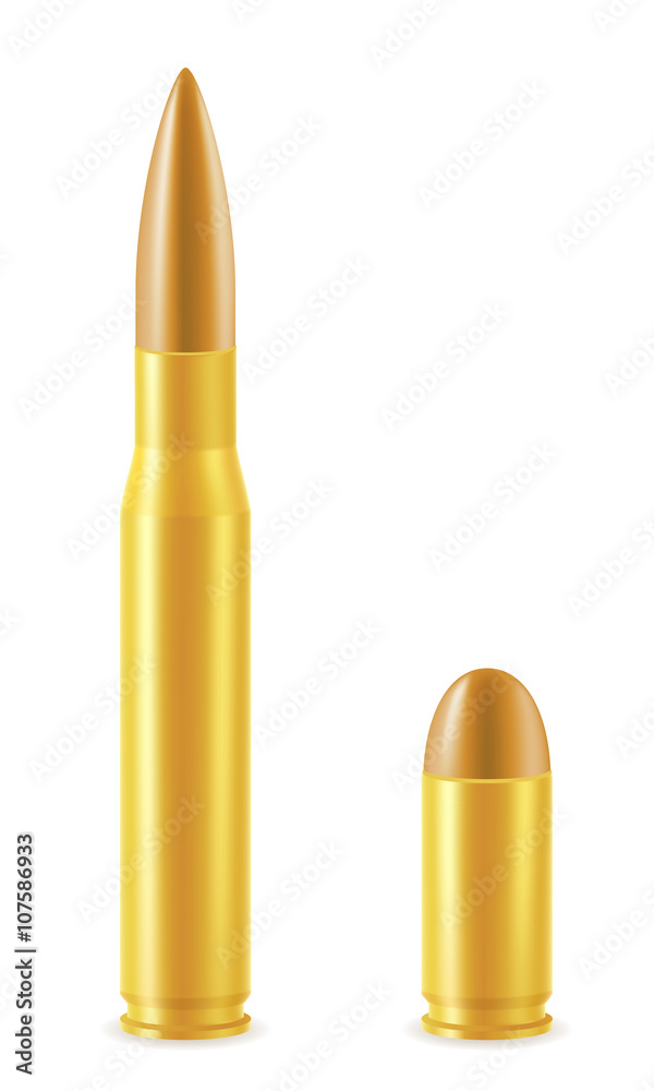 ball cartridge with a bullet vector illustration ball cartridge with a bullet vector illustration