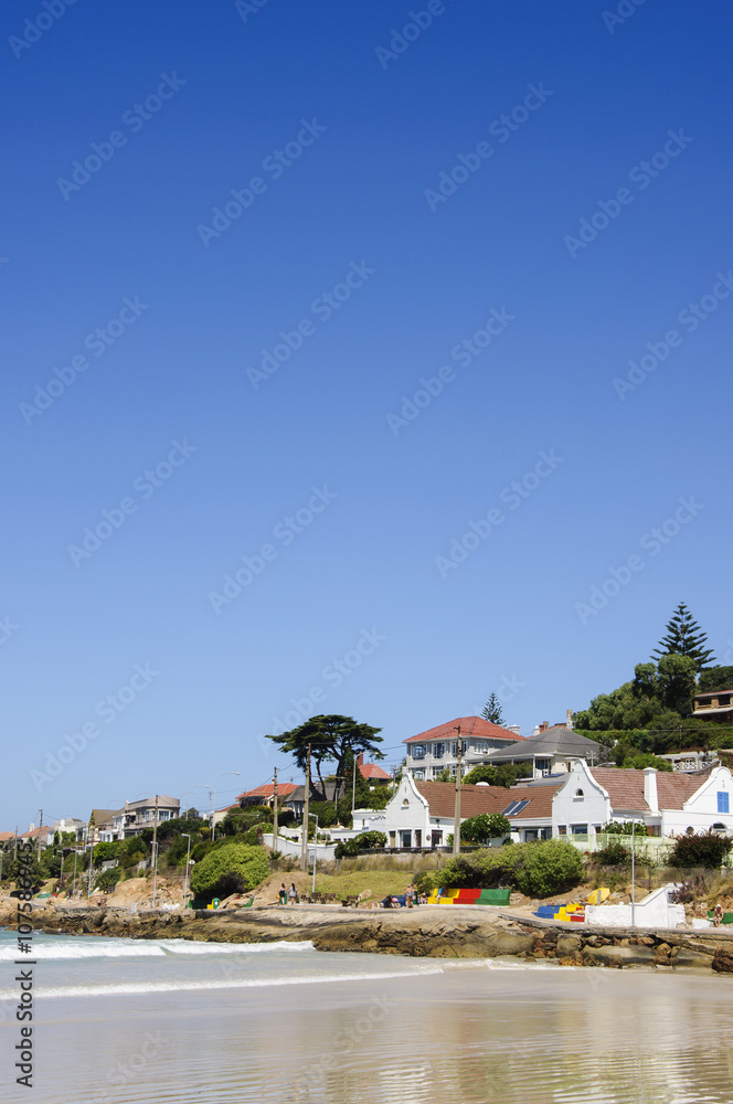 Beautiful island scenery and blue sky background