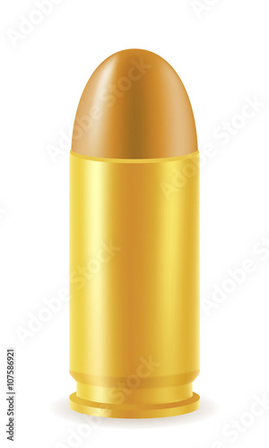 ball cartridge with a bullet vector illustration