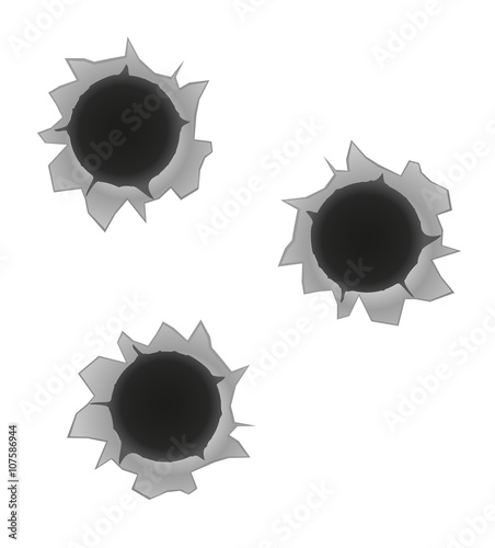 bullet holes vector illustration