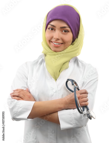 Young Arab female doctor wi...