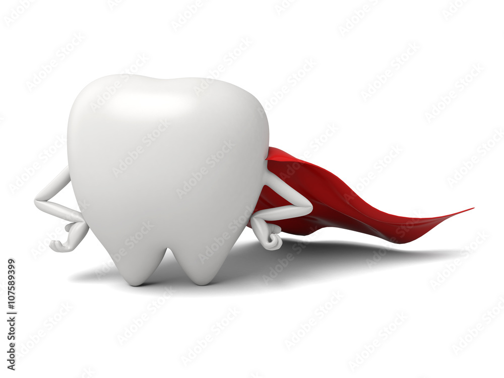 The tooth is the superman Stock Illustration | Adobe Stock