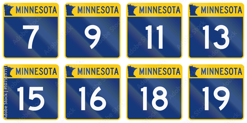 Collection of Minnesota Route shields used in the United States Collection of Minnesota Route shields used in the United States