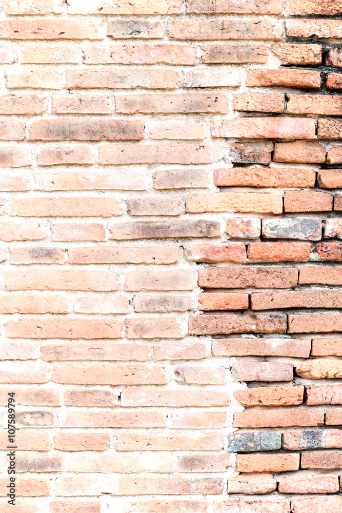 Fototapeta premium Immemorial orange brick wall