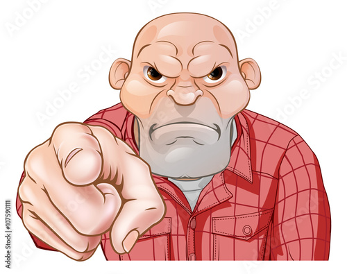 Slika na platnu Angry Thug Pointing