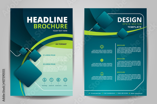 Abstract vector modern flyers brochure / annual report /design templates / stationery with white background in size a4