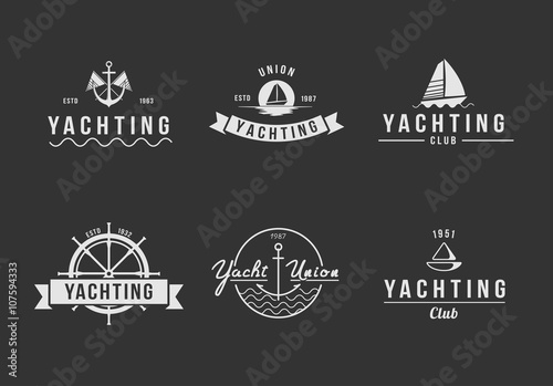 Black and white logo set