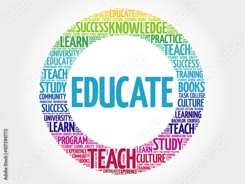 EDUCATE word cloud, education business concept