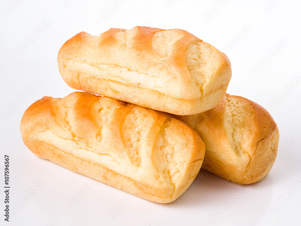 Baked milk rolls isolated