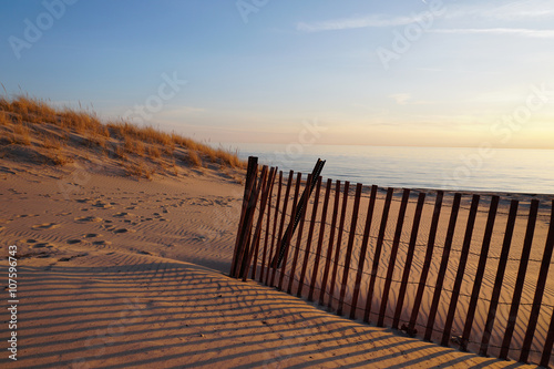 Snow fence on beach