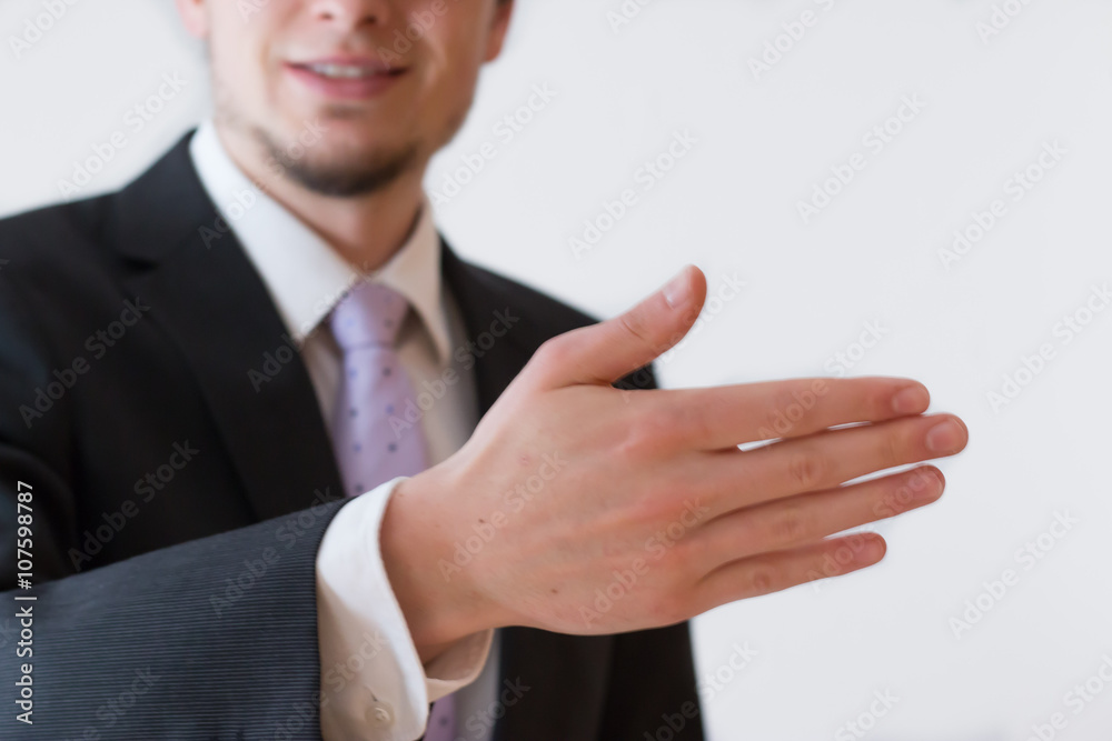 Obraz premium Hand zum Händedruck reichen, business