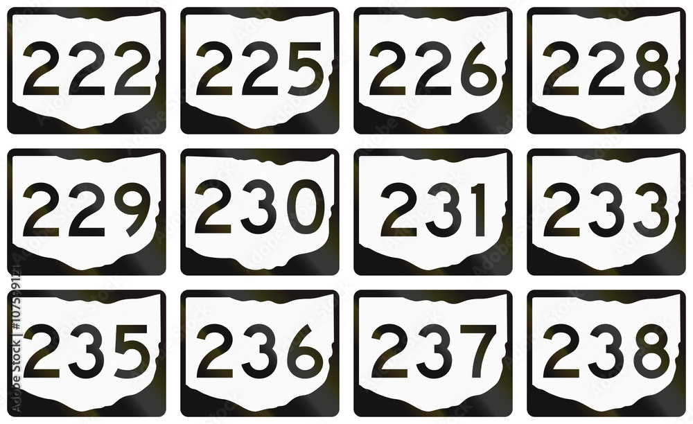 Collection of Ohio Route shields used in the United States Collection of Ohio Route shields used in the United States