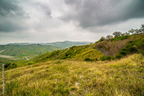 green rolling hills