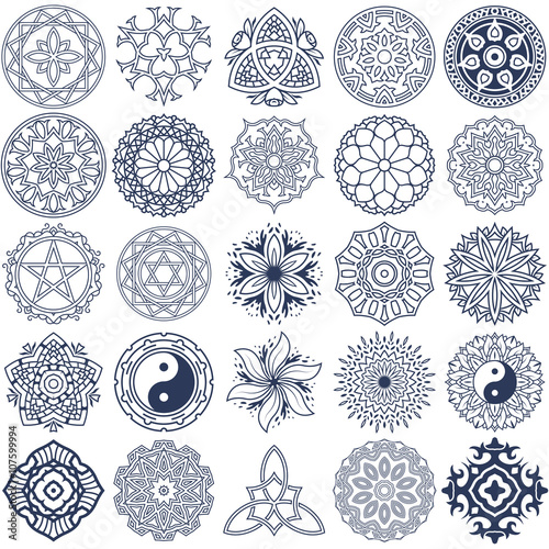Mandala Vector Ornaments Set 4