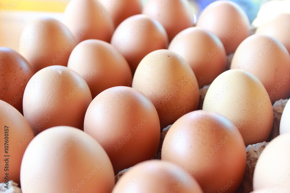 composition of chicken eggs that are in storage and ready to be distributed