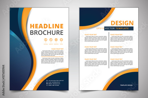 Abstract vector modern flyers brochure / annual report /design templates / stationery with white background in size a4