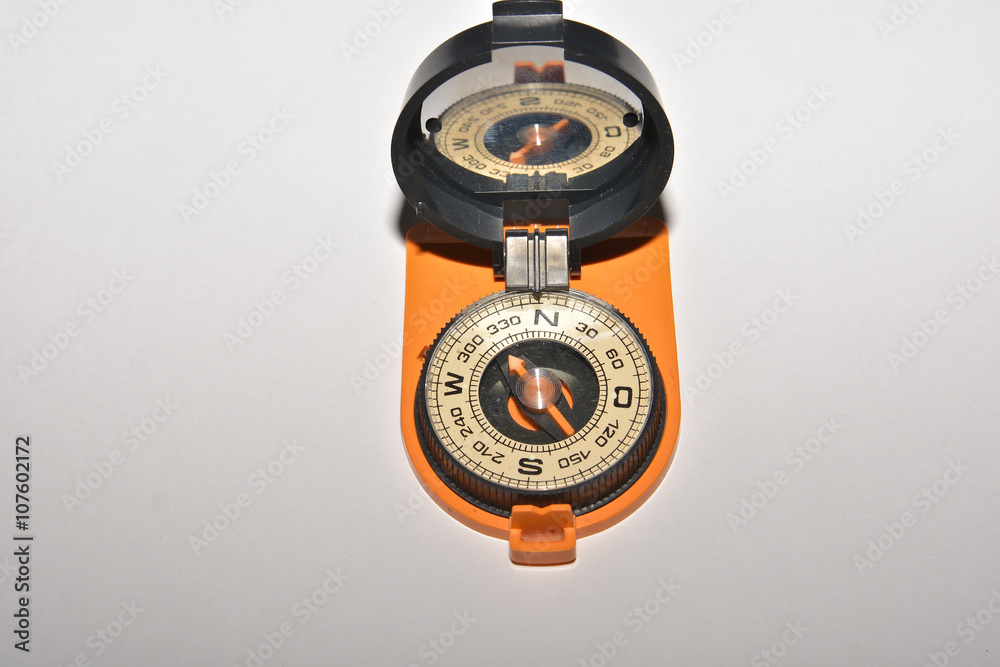 Compass on a white background. Compass on a white background.