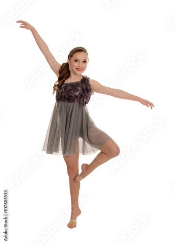 Smiling Teen Lyrical Dancer in Recital Costume