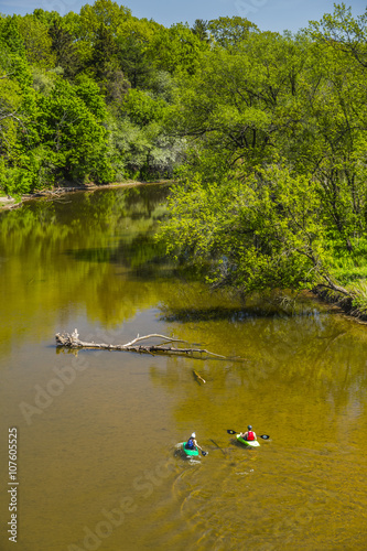 Creek running through Bronte, Oakville Ontario Canada