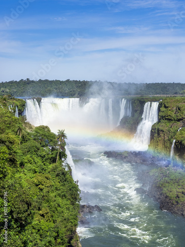 Iguazu Falls  on the border of Brazil  Argentina and Paraguay.