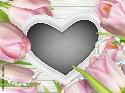 Heart shaped frame. EPS 10