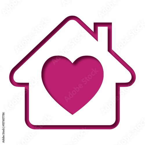 Logo maison et cœur.