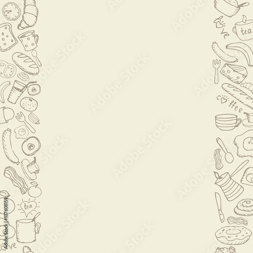 Breakfast vector background