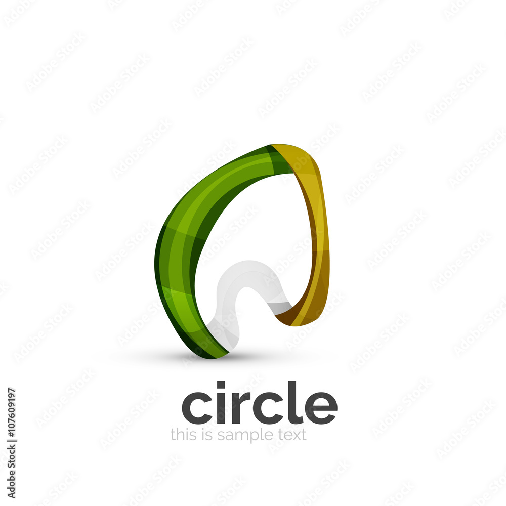 Abstract swirly round logo template Abstract swirly round logo template