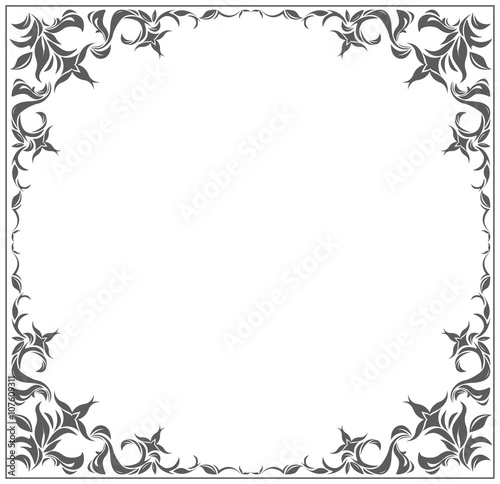 Stylish frame with vintage ornament