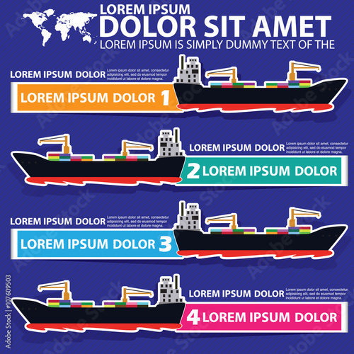 Color marine ship sticker