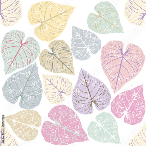 Seamless Pattern with stylish leaves