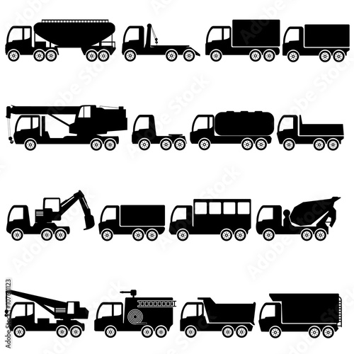 trucks and giant vehicle.
